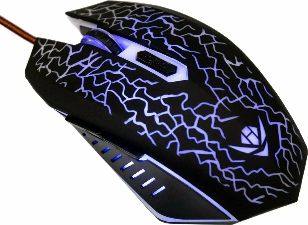 Мышь проводная Nakatomi MOG-15U черный, 2400 dpi, USB, кнопки - 6