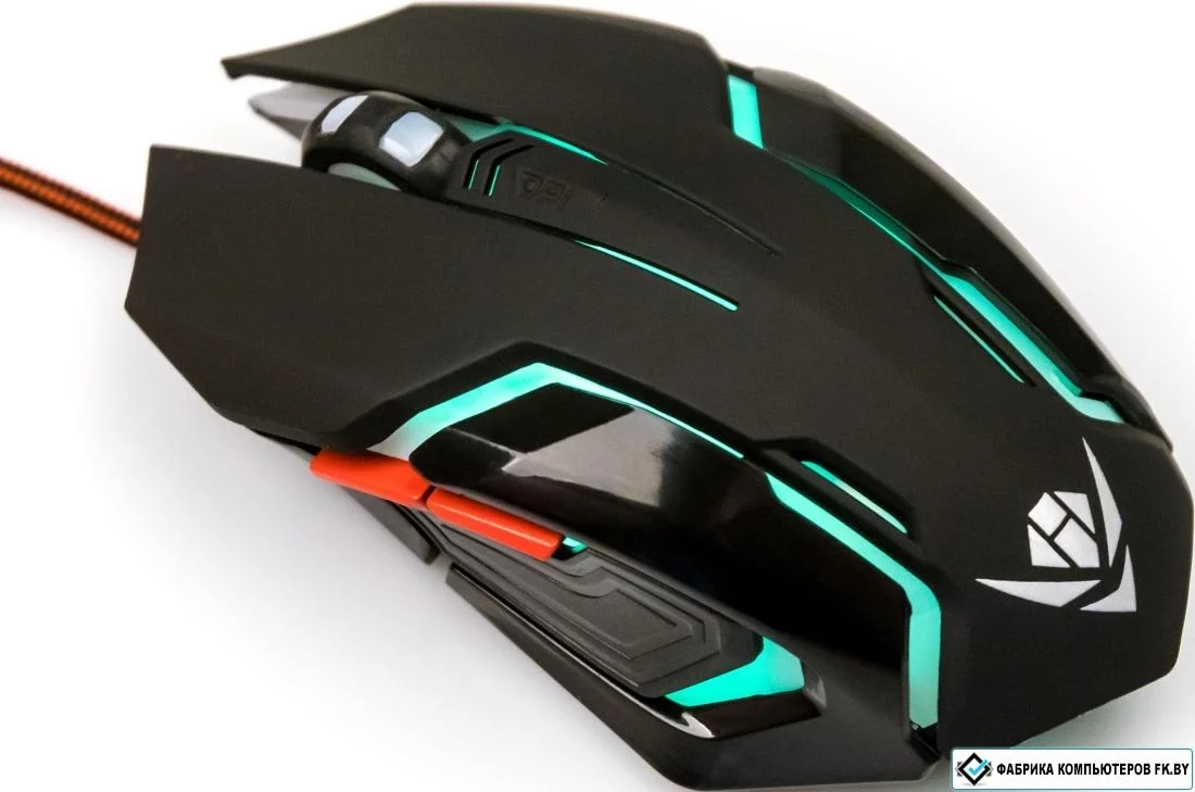 Мышь проводная Nakatomi MOG-20U черный, 2400 dpi, USB, кнопки - 6