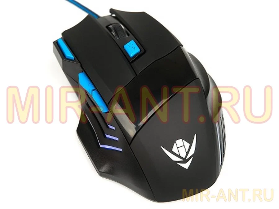 Мышь проводная Nakatomi MOG-21U черный, 2400 dpi, USB, кнопки - 7