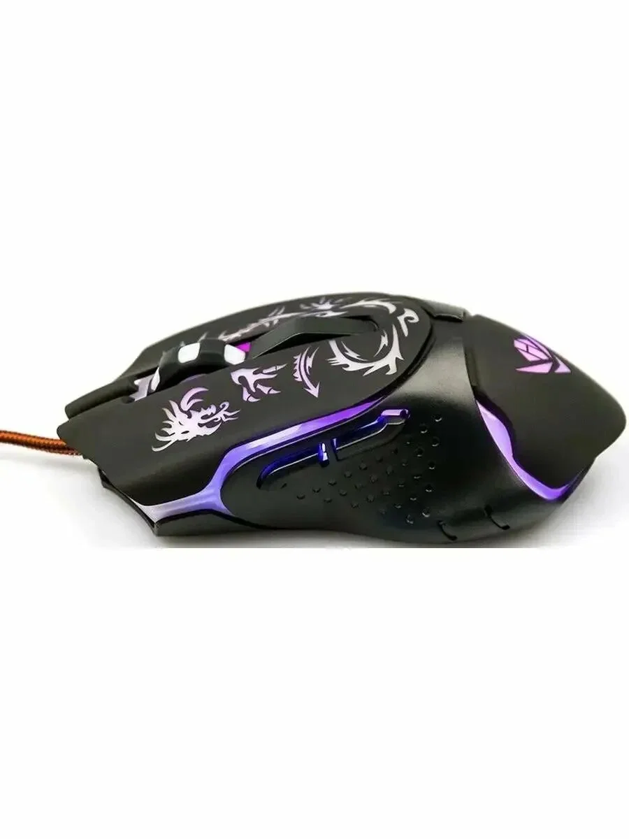 Мышь проводная Nakatomi MOG-25U черный, 2400 dpi, USB, кнопки - 6