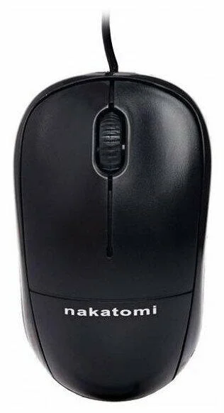 Мышь проводная Nakatomi MON-05U черный, 1000 dpi, USB, кнопки - 3
