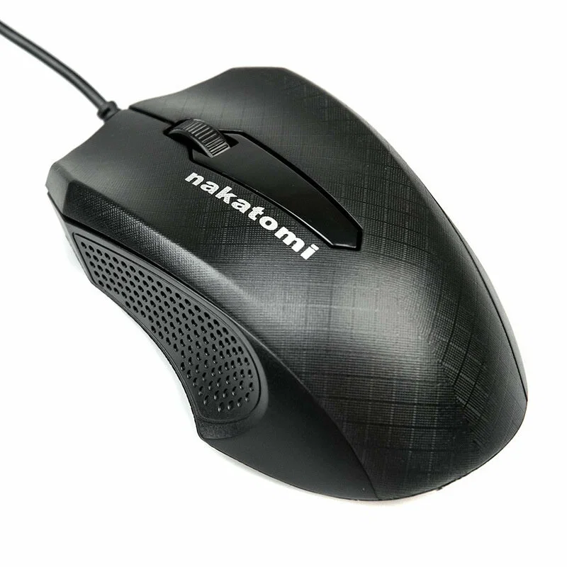 Мышь проводная Nakatomi MON-07U черный, 800 dpi, USB, кнопки - 3