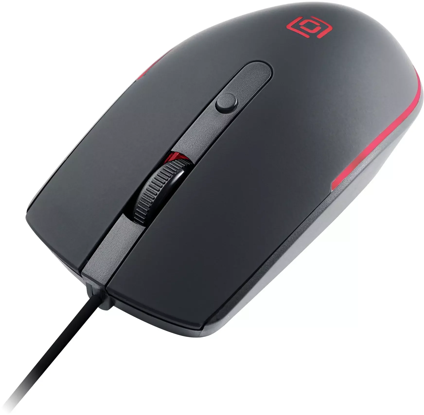 Мышь проводная Oklick 100M черный, 1600 dpi, USB, кнопки - 4