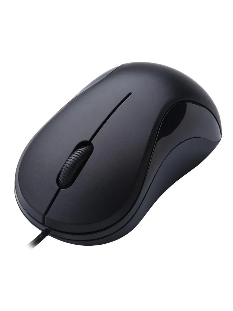 Мышь проводная Oklick 115S черный, 1200 dpi, USB, кнопки - 3