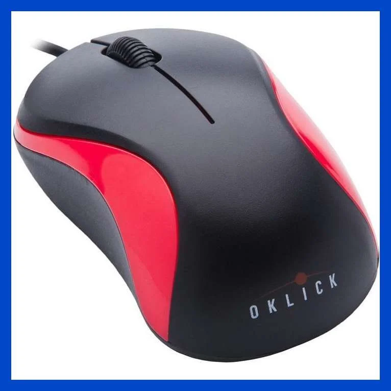 Мышь проводная Oklick 115S черный, 1200 dpi, USB, кнопки - 3