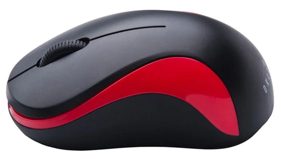Мышь проводная Oklick 115S черный/красный, 1200 dpi, USB, кнопки - 3
