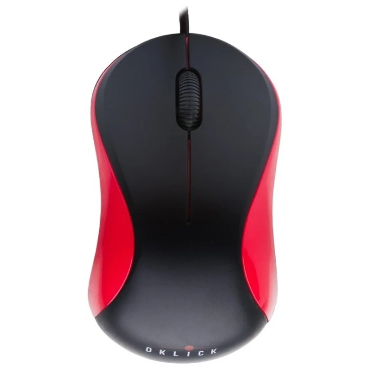 Мышь проводная Oklick 115S черный/красный, 1200 dpi, USB, кнопки - 3