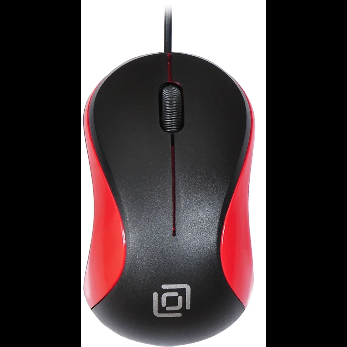 Мышь проводная Oklick 115S черный/красный, 1200 dpi, USB, кнопки - 3