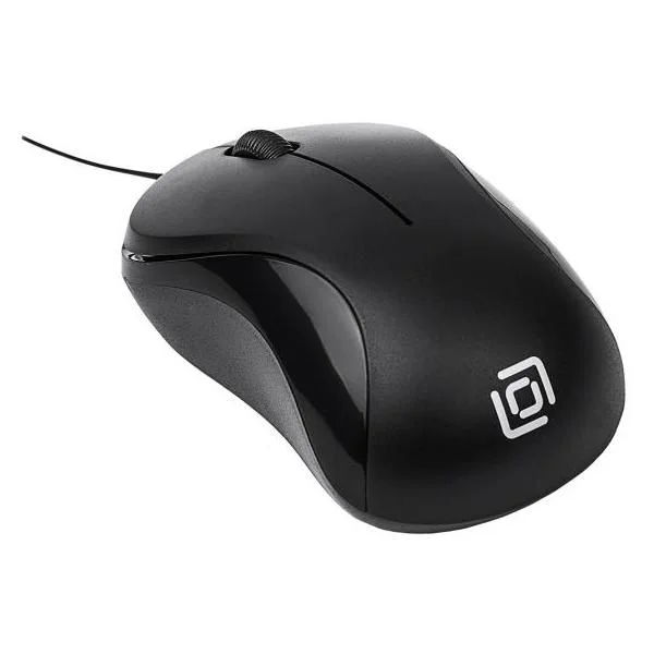 Мышь проводная Oklick 115SR черный, 1000 dpi, USB, кнопки - 3