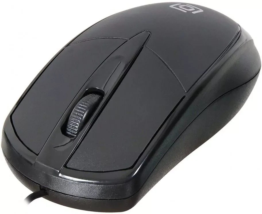 Мышь проводная Oklick 125M черный, 1200 dpi, USB, кнопки - 3