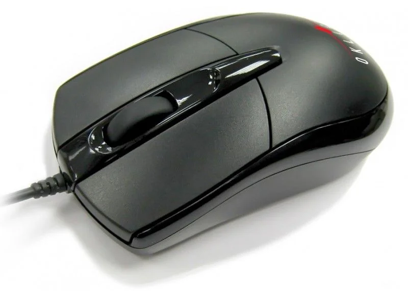Мышь проводная Oklick 125M черный, 1200 dpi, USB, кнопки - 3