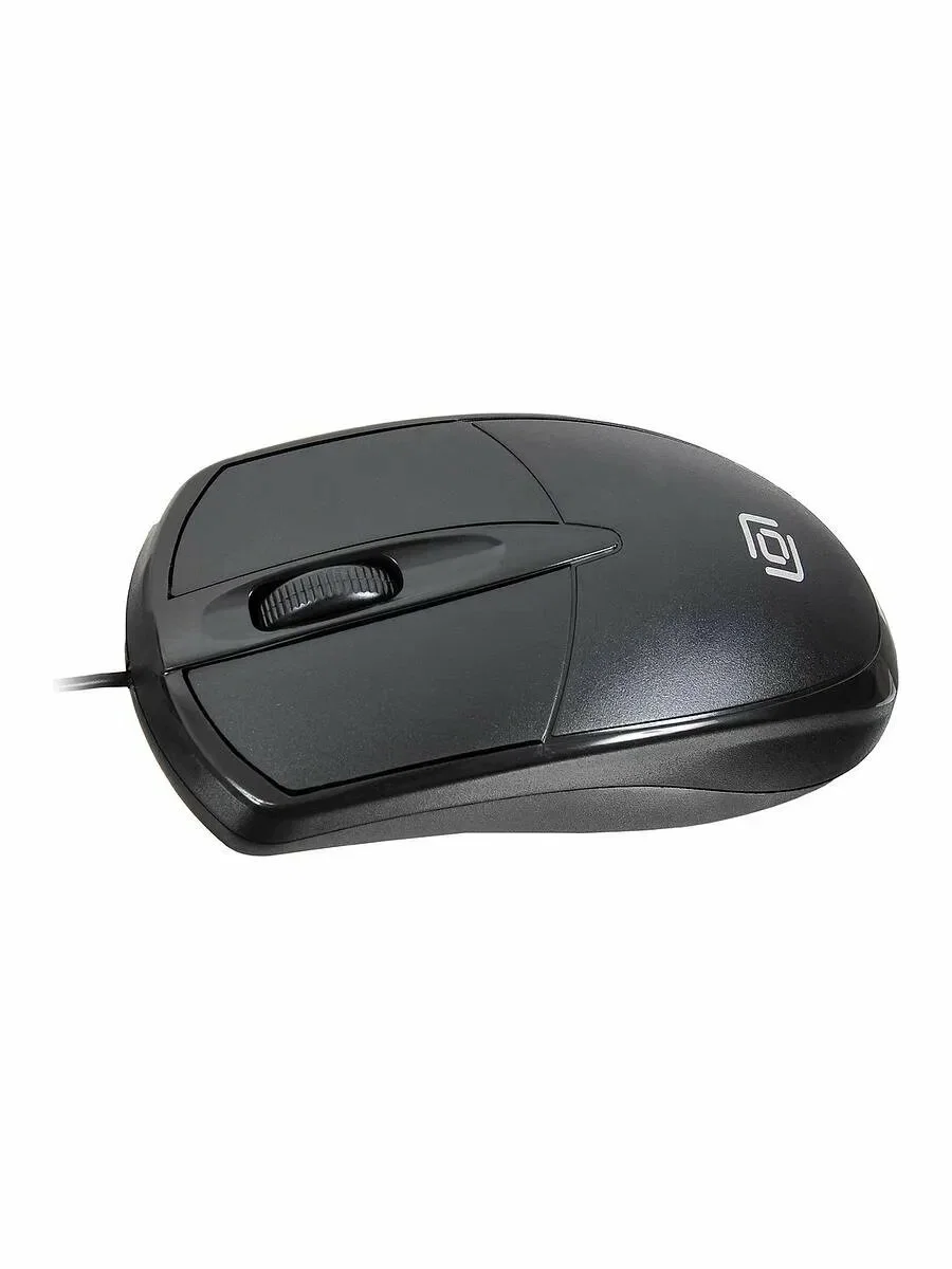 Мышь проводная Oklick 125M черный, 1200 dpi, USB, кнопки - 3