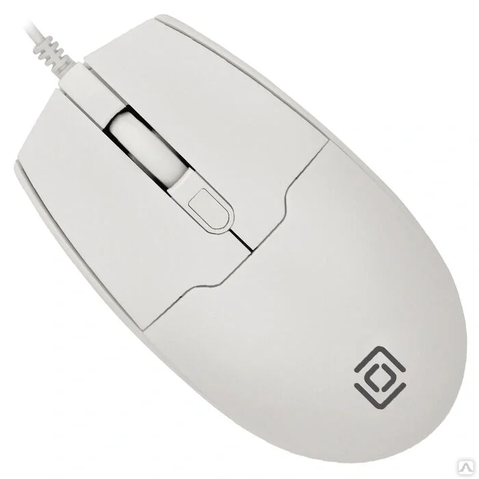 Мышь проводная Oklick 147M белый, 2000 dpi, USB, кнопки - 4