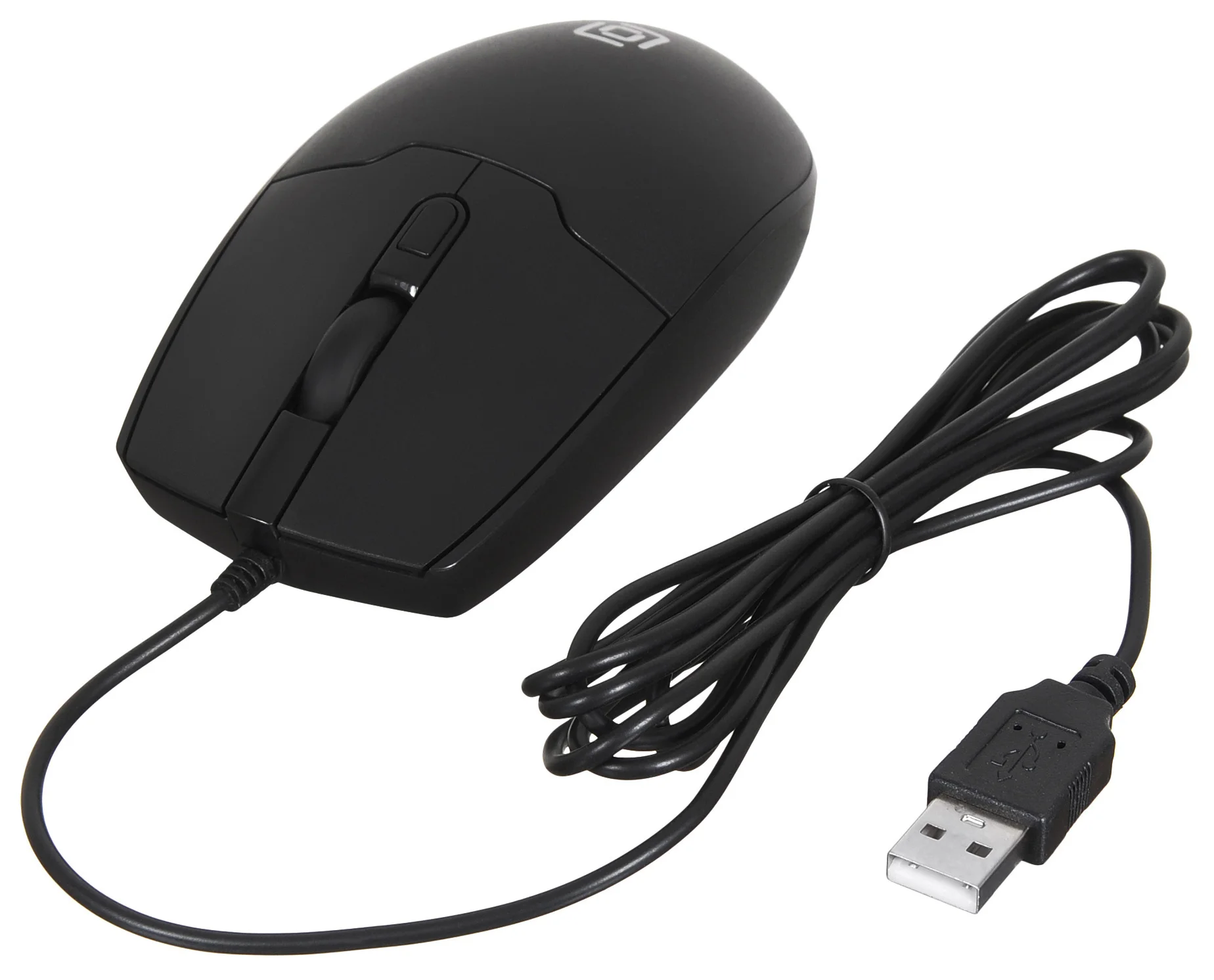 Мышь проводная Oklick 147M черный, 1600 dpi, USB, кнопки - 3