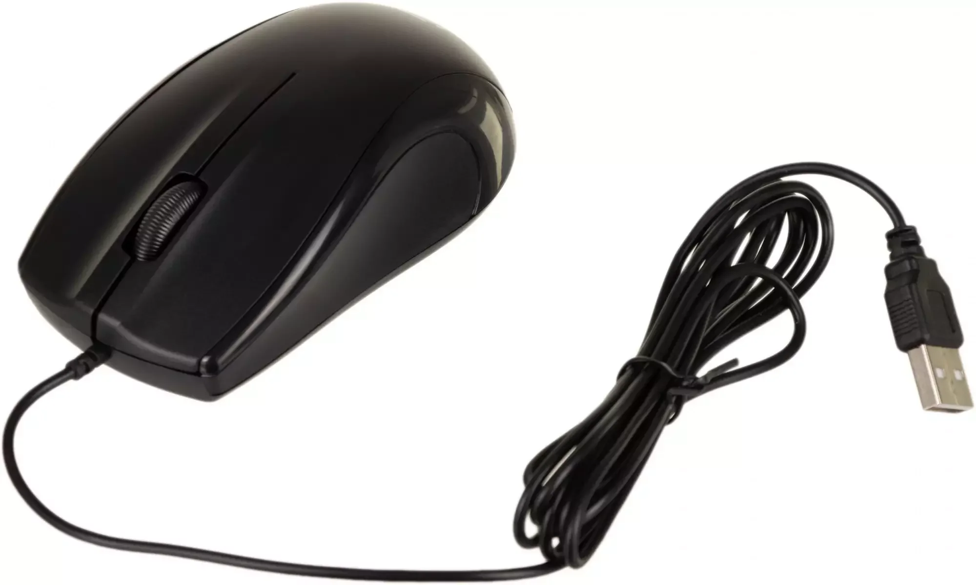 Мышь проводная Oklick 185V2 черный, 1200 dpi, USB, кнопки - 3