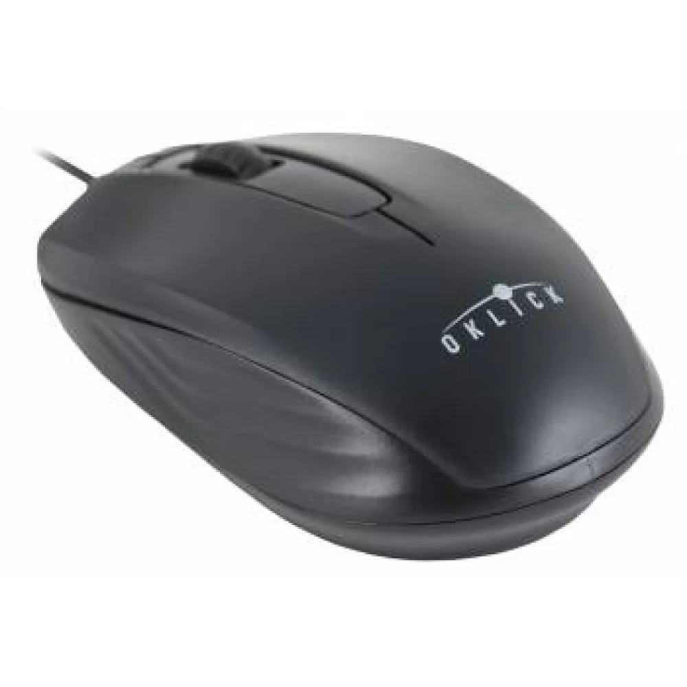 Мышь проводная Oklick 195M черный, 800 dpi, USB, кнопки - 3