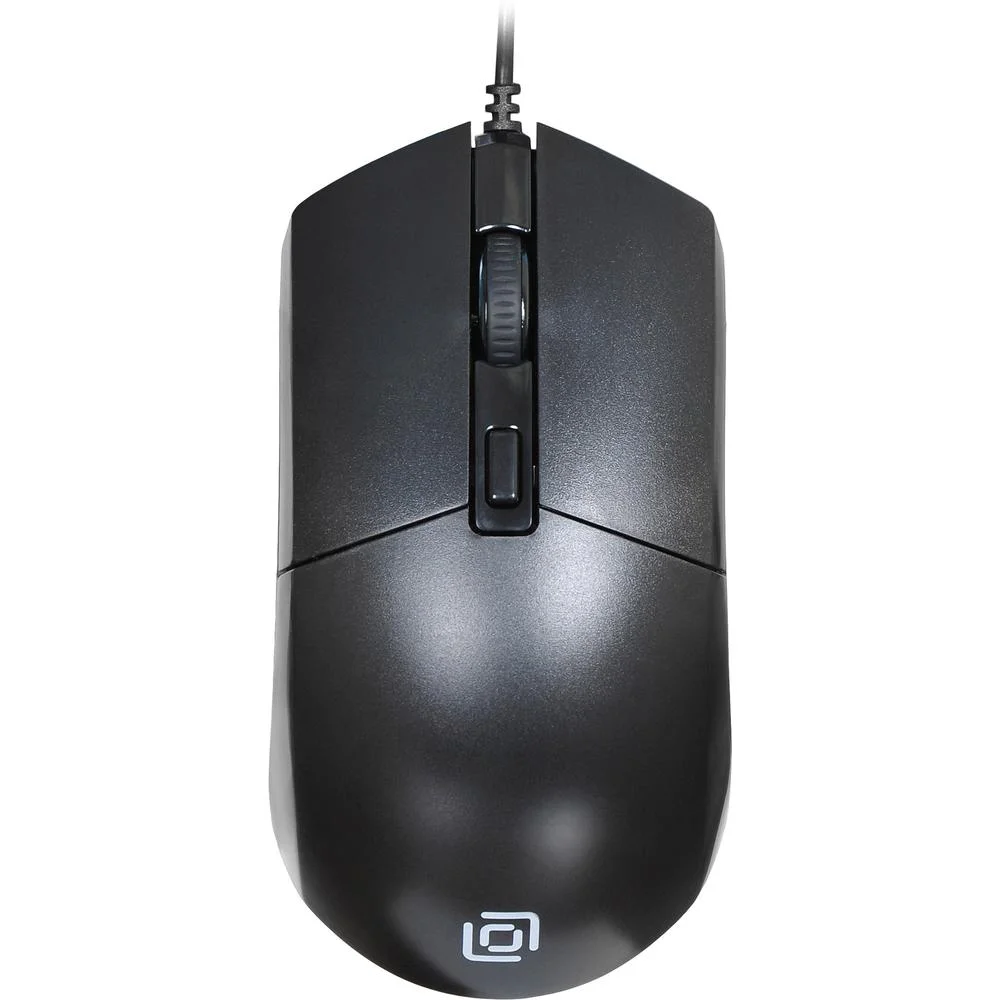 Мышь проводная Oklick 207M черный, 2400 dpi, USB, кнопки - 4