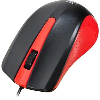 Мышь проводная Oklick 225M черный/красный, 1200 dpi, USB, кнопки - 3