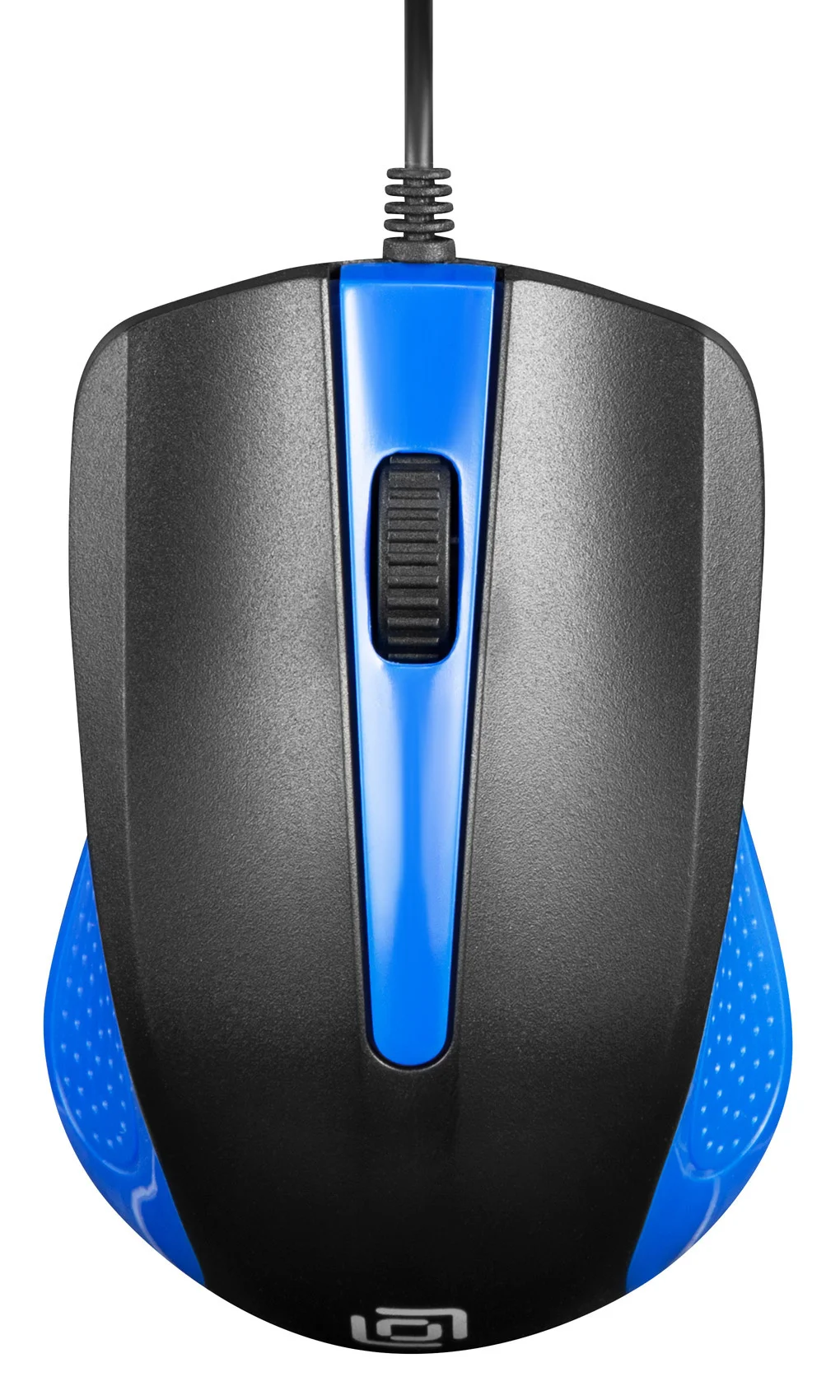 Мышь проводная Oklick 225M черный/синий, 1200 dpi, USB, кнопки - 3