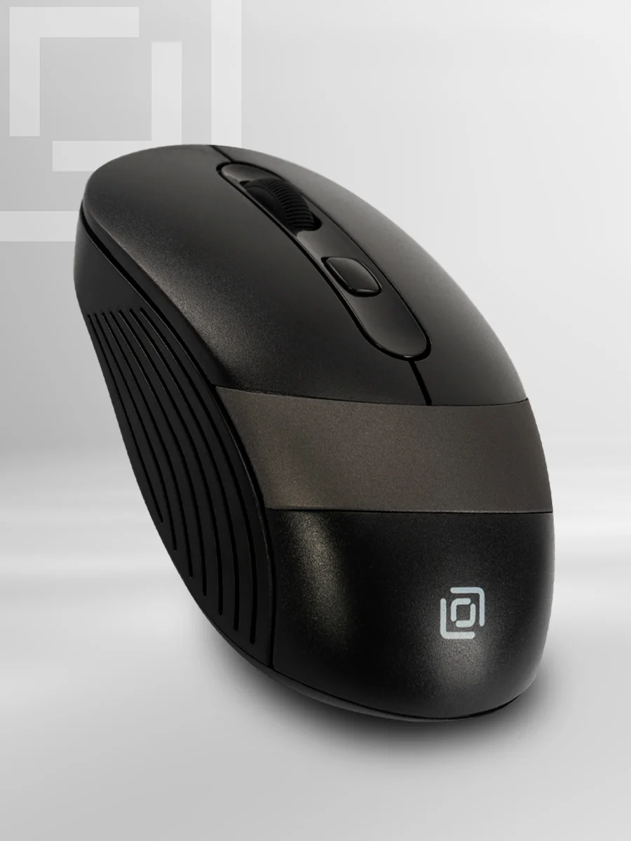 Мышь проводная Oklick 310M черный/серый, 2400 dpi, USB, кнопки - 4