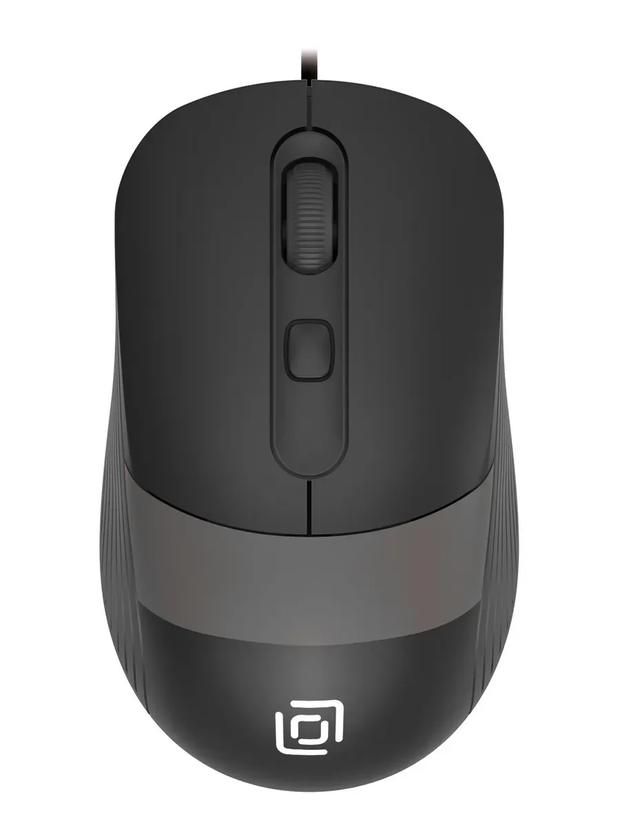 Мышь проводная Oklick 310M черный/серый, 2400 dpi, USB, кнопки - 4