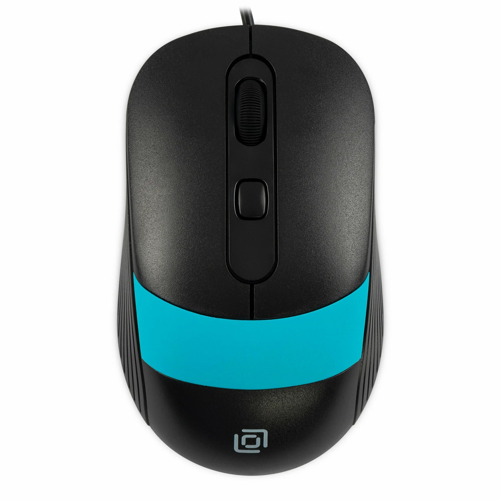 Мышь проводная Oklick 310M черный/синий, 2400 dpi, USB, кнопки - 4
