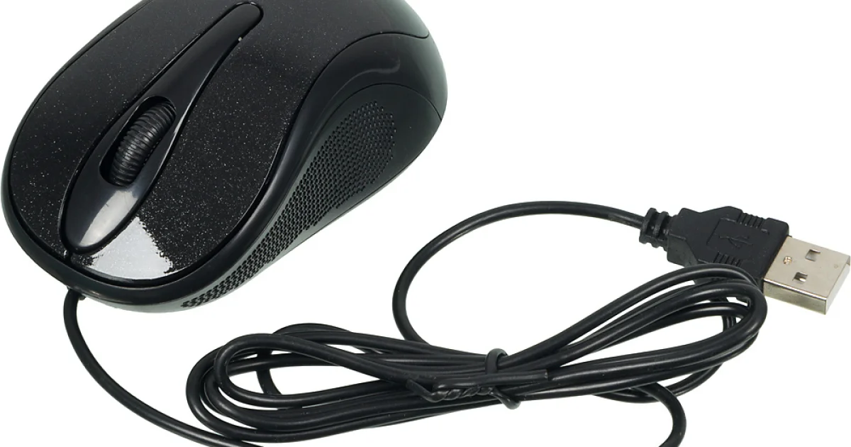 Мышь проводная Oklick 385M черный, 1000 dpi, USB, кнопки - 3