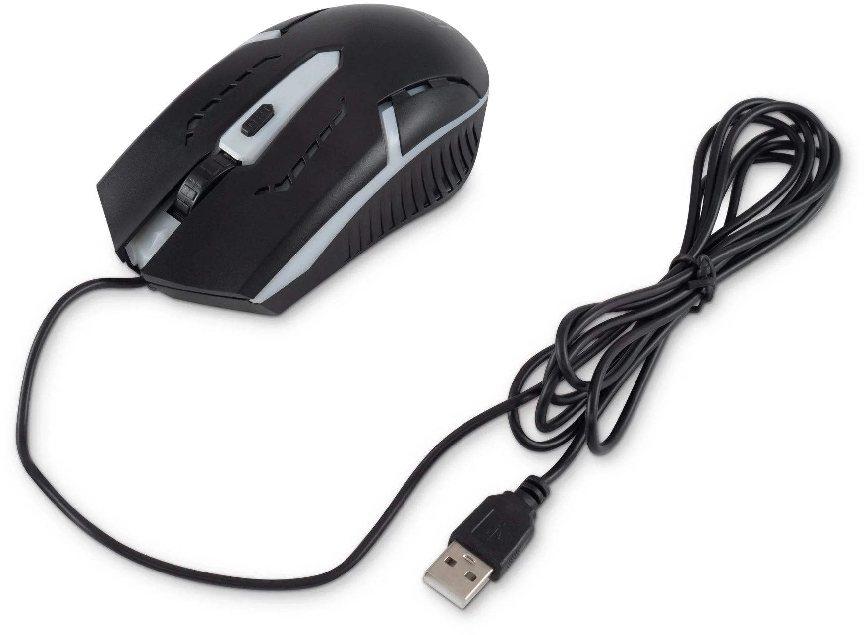Мышь проводная Oklick 398G черный, 2400 dpi, USB, кнопки - 4
