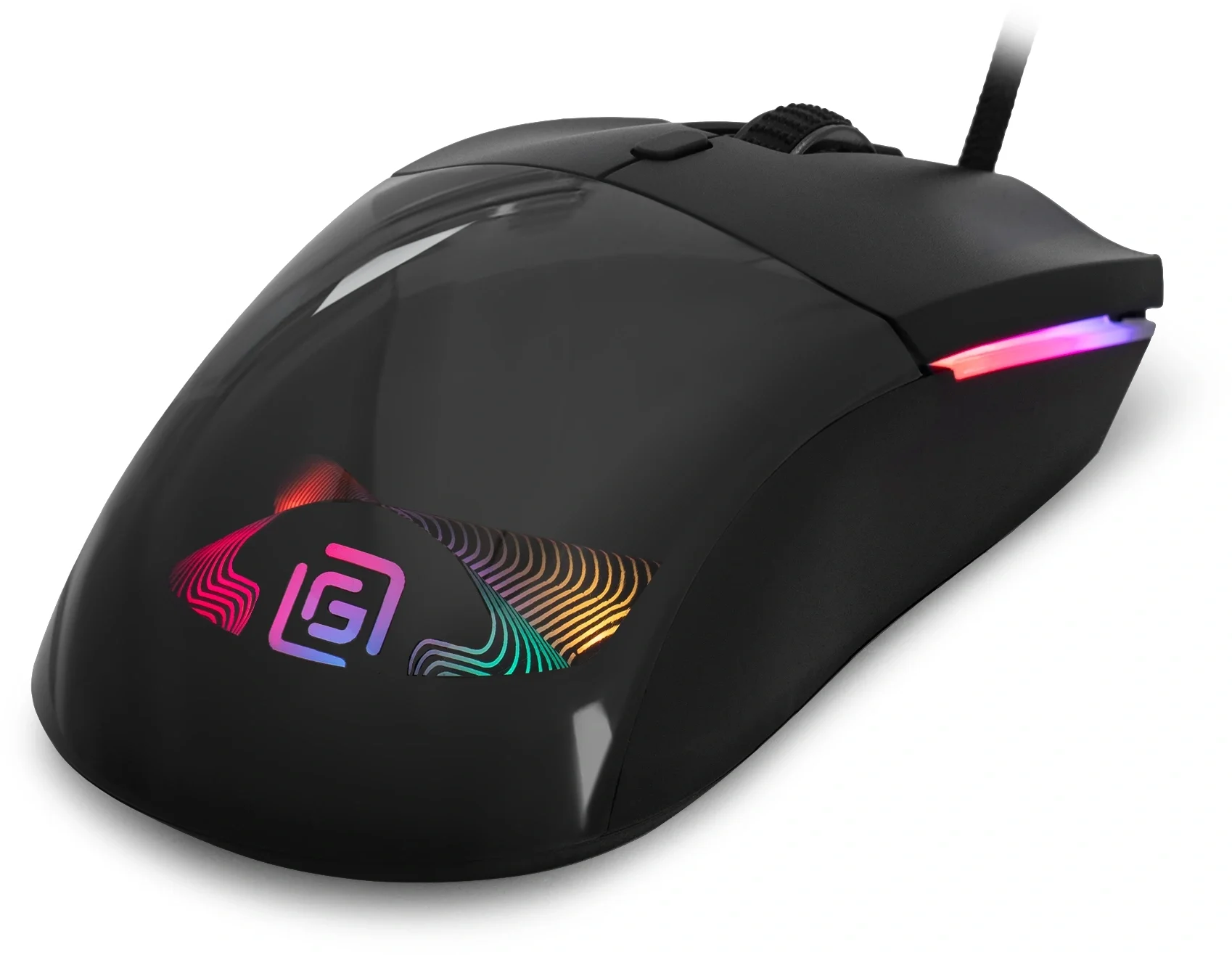 Мышь проводная Oklick 714GM черный, 3200 dpi, USB, кнопки - 7