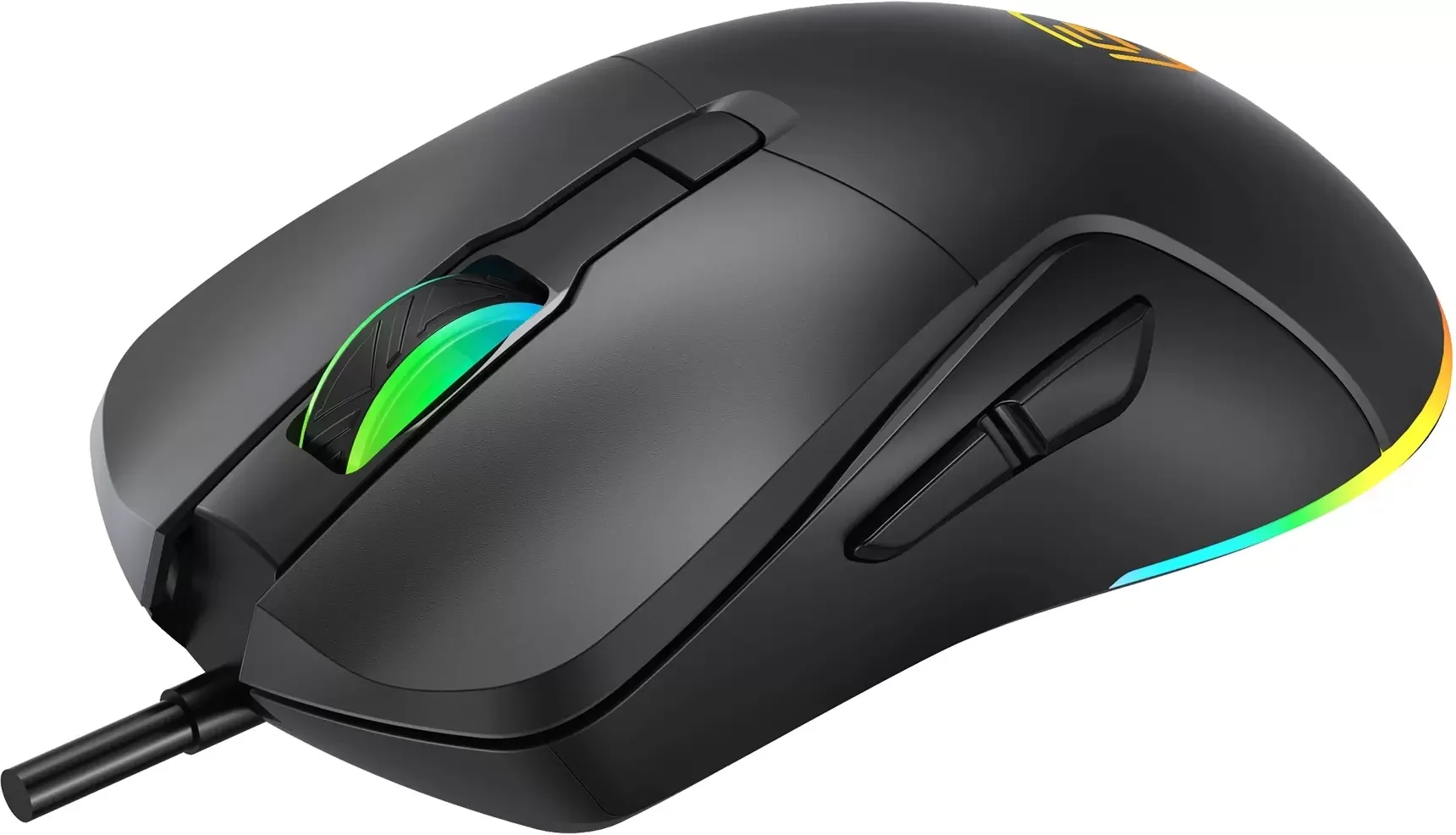 Мышь проводная Oklick 750G черный, 7200 dpi, USB, кнопки - 5