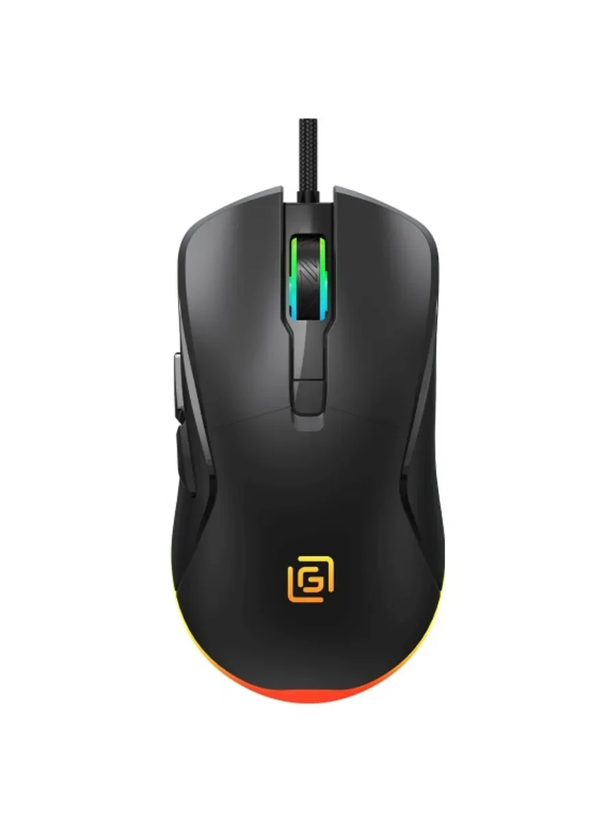 Мышь проводная Oklick 750G черный, 7200 dpi, USB, кнопки - 5