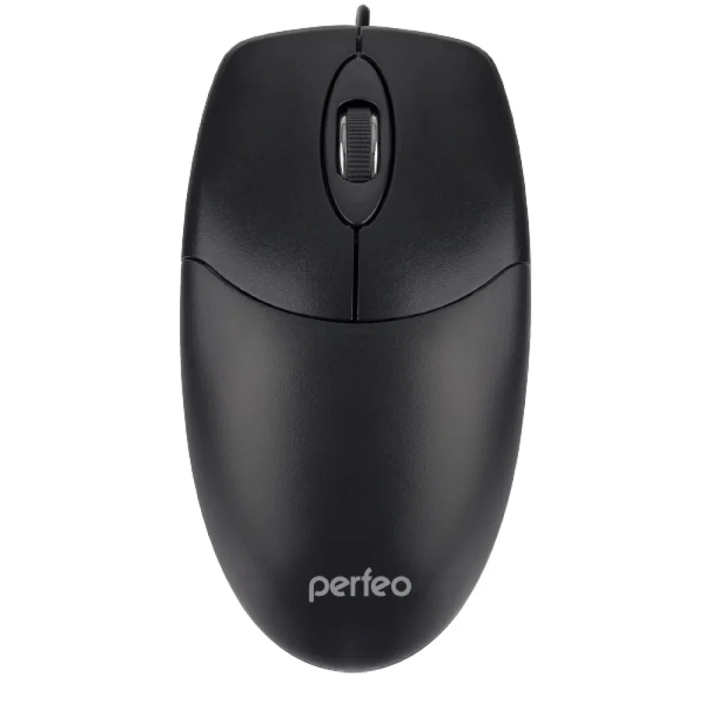 Мышь проводная Perfeo DEBUT черный, 1000 dpi, USB, кнопки - 3