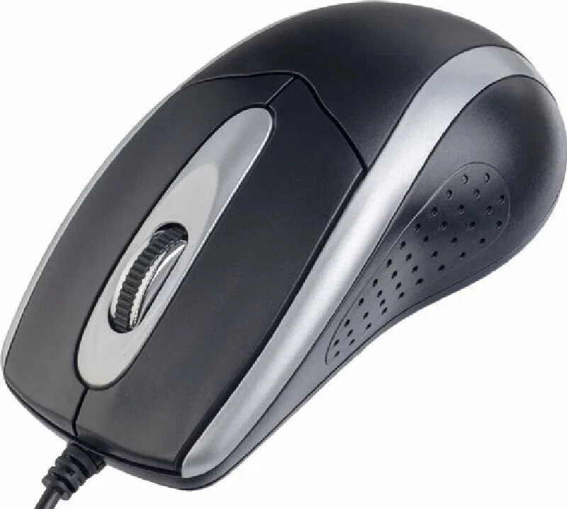 Мышь проводная Perfeo TOUR черный/серебристый, 1000 dpi, USB, кнопки - 3