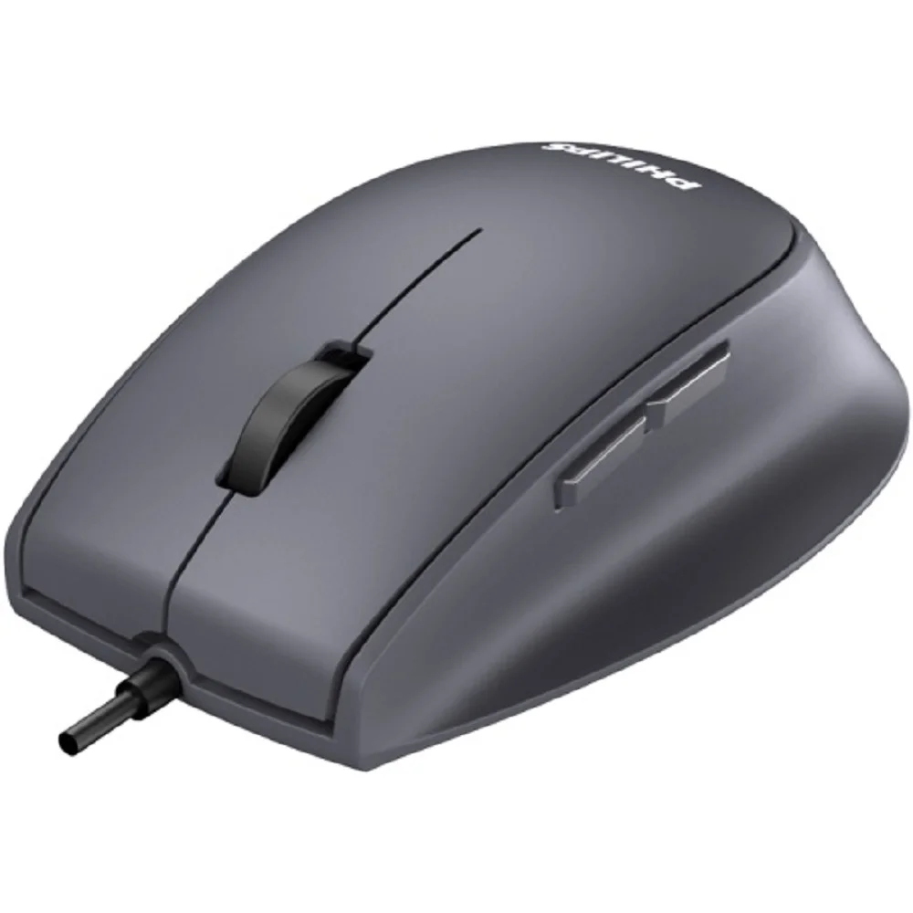 Мышь проводная Philips SPK7327 черный, 1600 dpi, USB, кнопки - 5