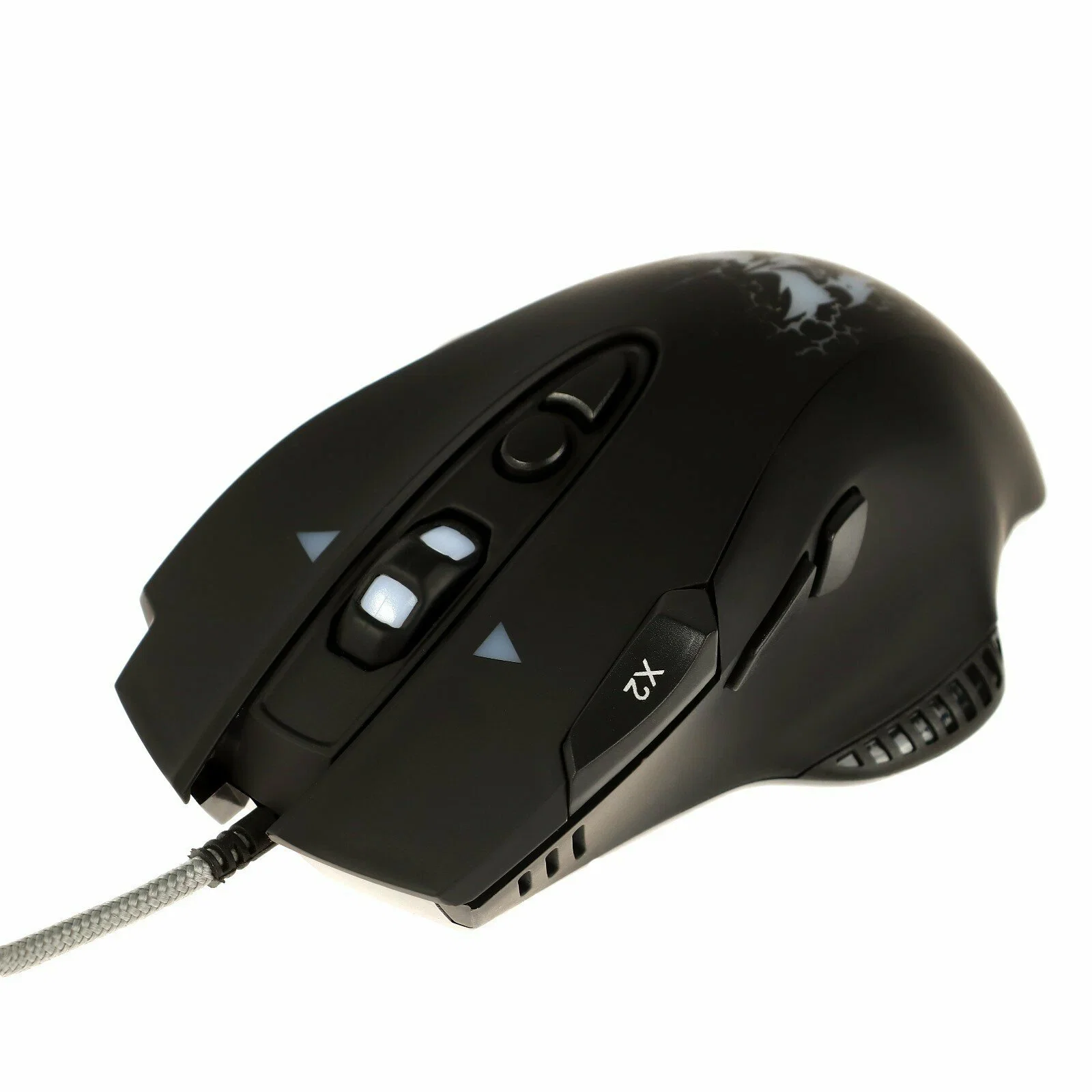 Мышь проводная Qumo Devastator M12 серый, 3200 dpi, USB, кнопки - 8