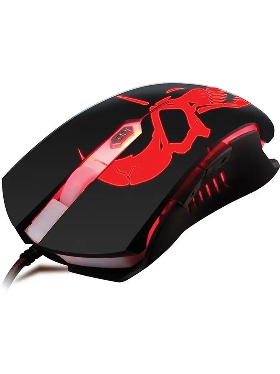 Мышь проводная Qumo Dragon War Axe M07 черный, 2400 dpi, USB, кнопки - 6