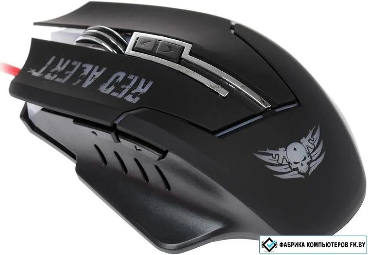 Мышь проводная Qumo Dragon War Red Alert черный, 2400 dpi, USB, кнопки - 7