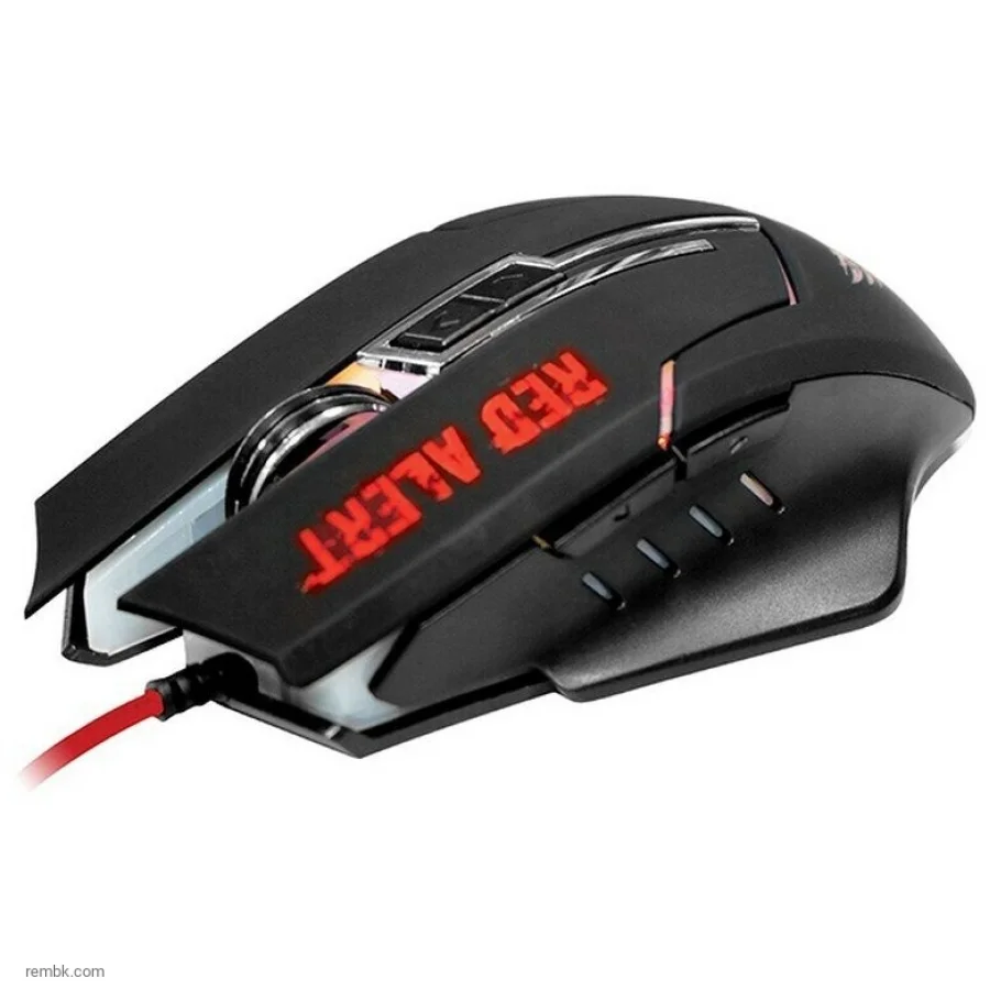 Мышь проводная Qumo Dragon War Red Alert черный, 2400 dpi, USB, кнопки - 7