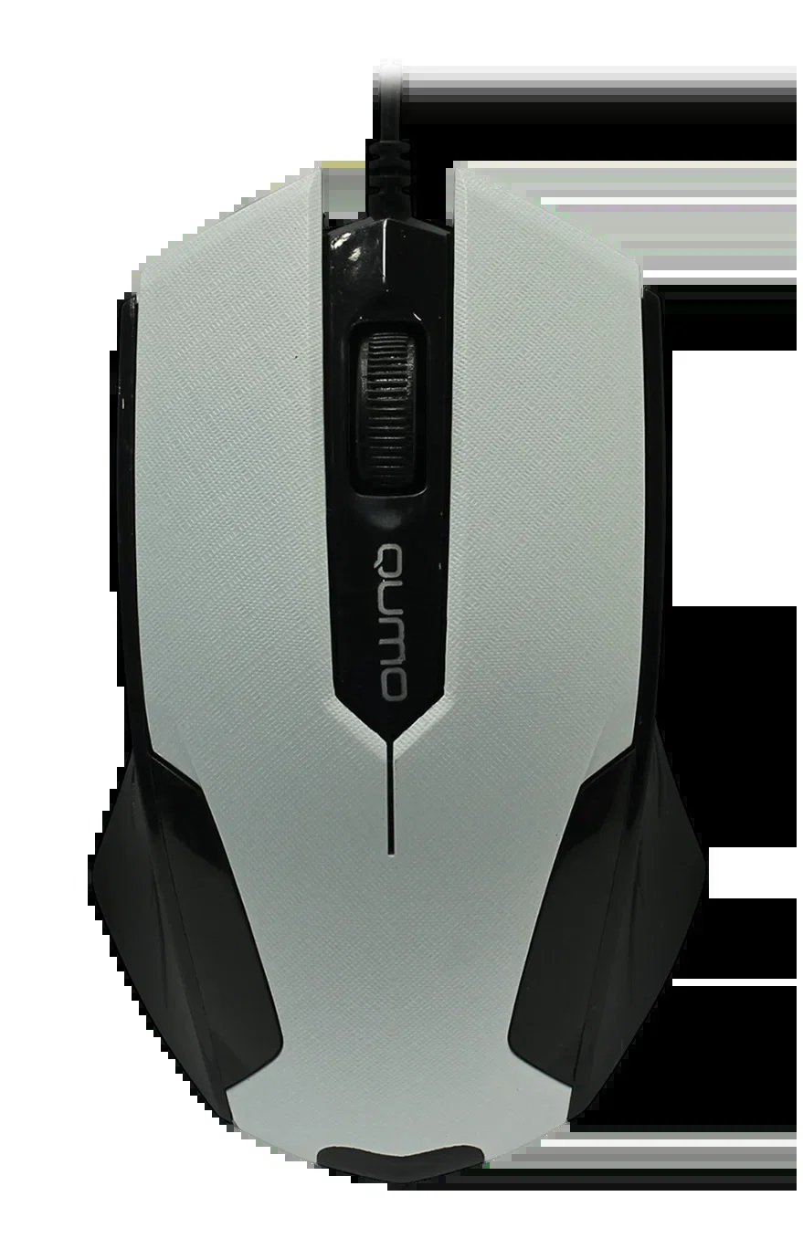 Мышь проводная Qumo Office M14 белый, 1000 dpi, USB, кнопки - 3