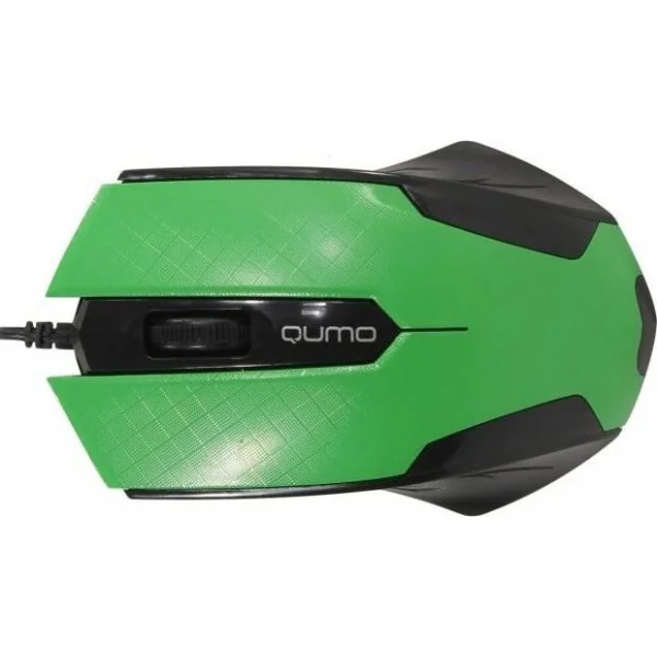 Мышь проводная Qumo Office M14 зеленый, 1000 dpi, USB, кнопки - 3