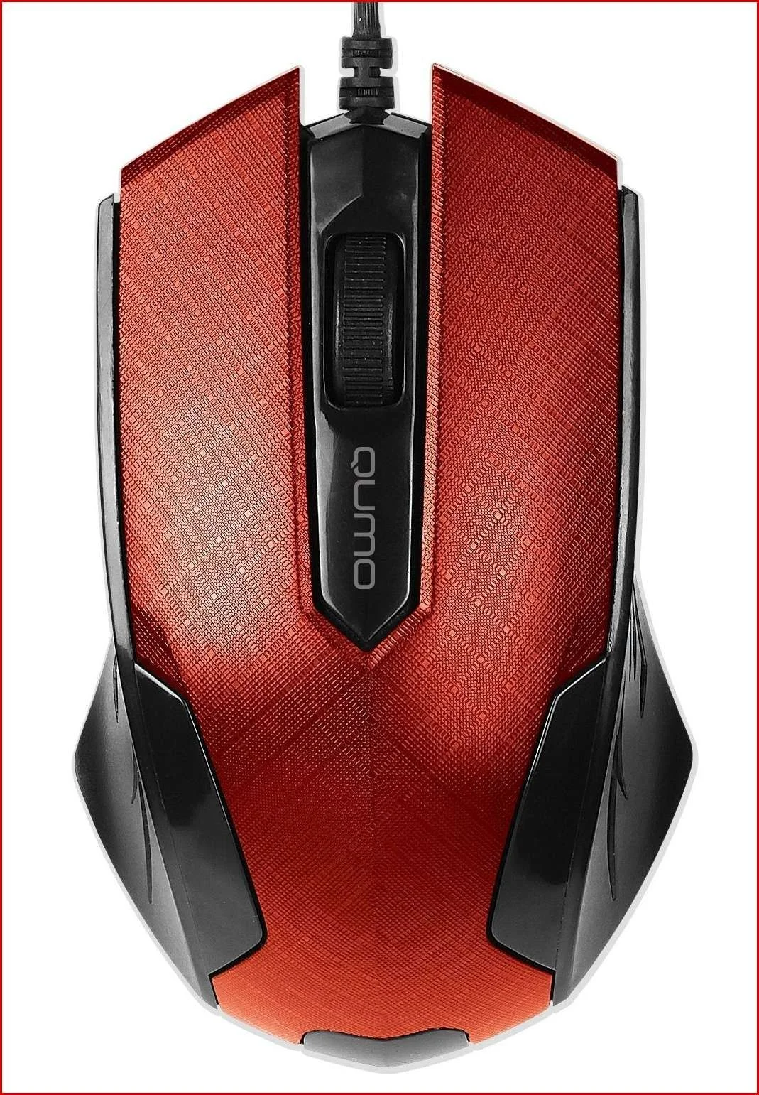 Мышь проводная Qumo Office M14 красный, 1000 dpi, USB, кнопки - 3