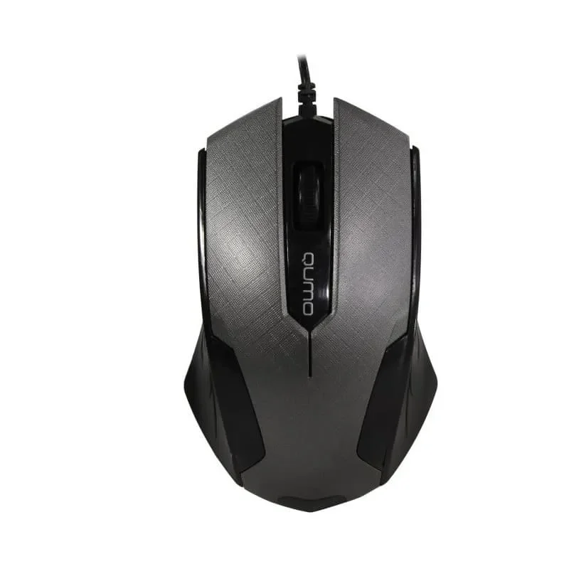 Мышь проводная Qumo Office M14 серый, 1000 dpi, USB, кнопки - 3