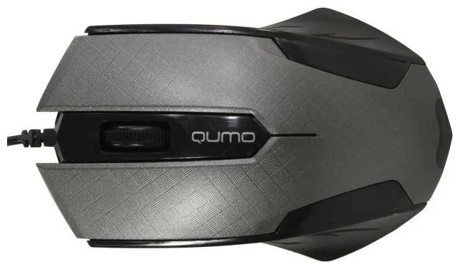 Мышь проводная Qumo Office M14 серый, 1000 dpi, USB, кнопки - 3