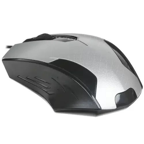 Мышь проводная Qumo Office M14 серый, 1000 dpi, USB, кнопки - 3