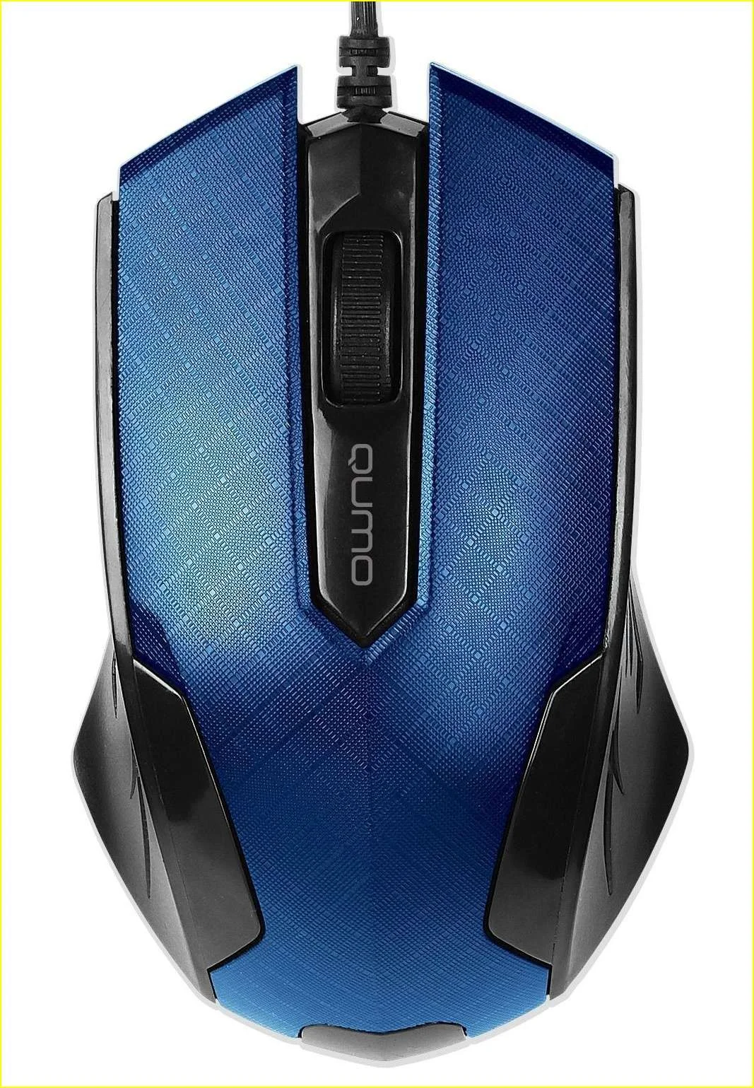 Мышь проводная Qumo Office M14 синий, 1000 dpi, USB, кнопки - 3