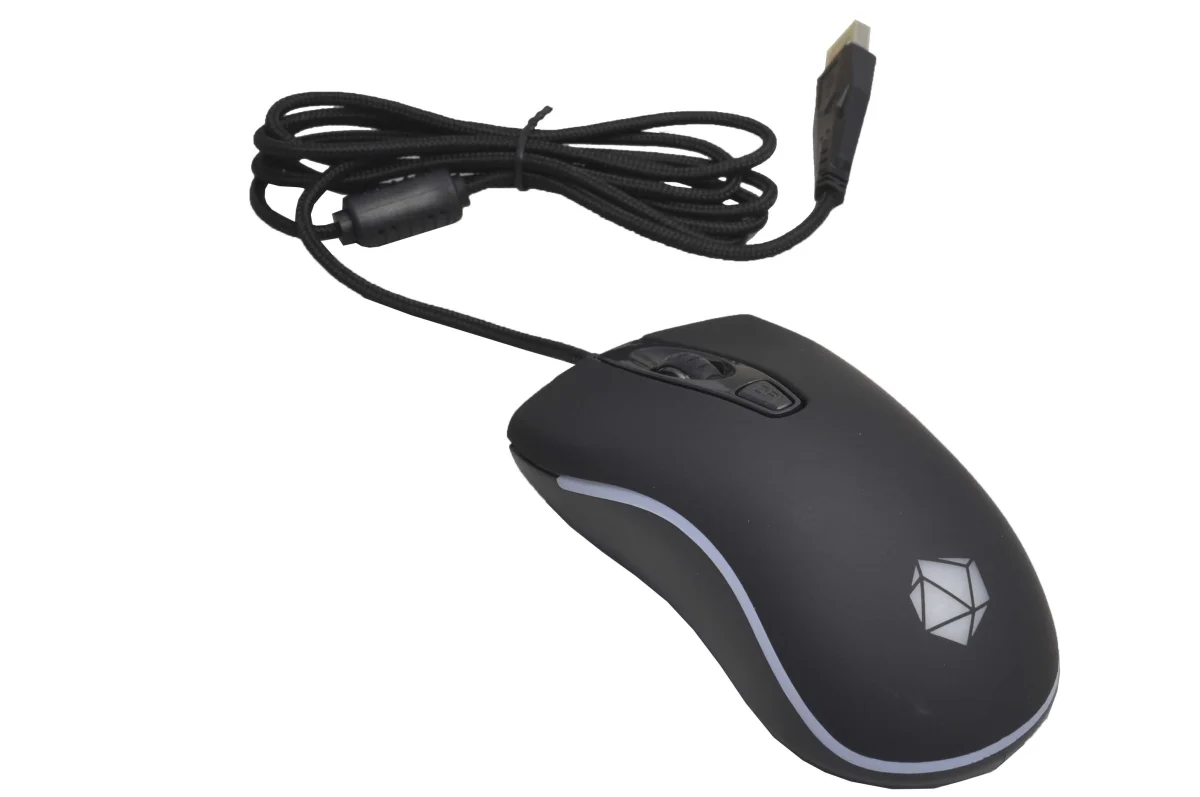 Мышь проводная Qumo Onyx RGb M73 черный, 2400 dpi, USB, кнопки - 4