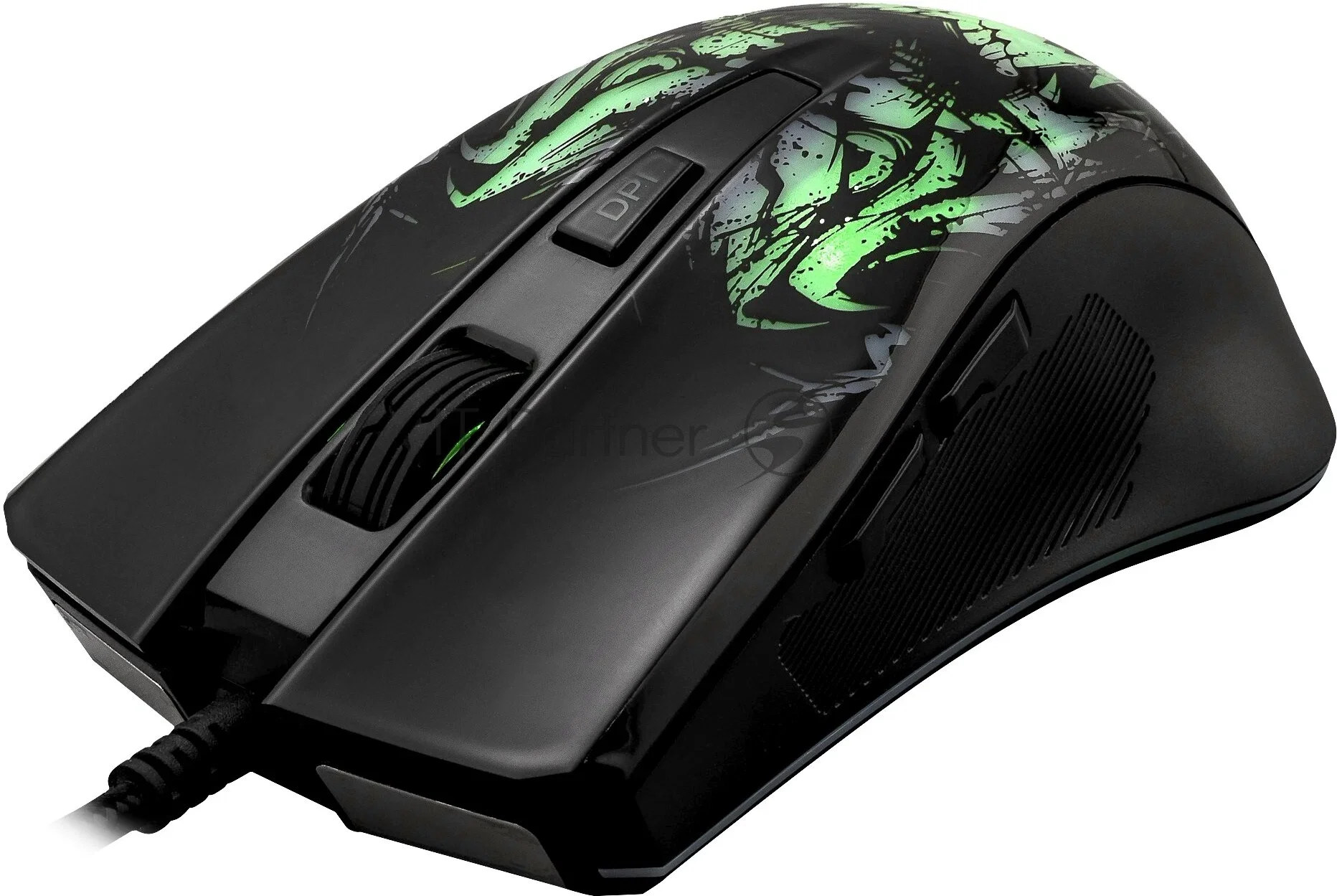 Мышь проводная Qumo Rampage M49 черный, 3200 dpi, USB, кнопки - 6