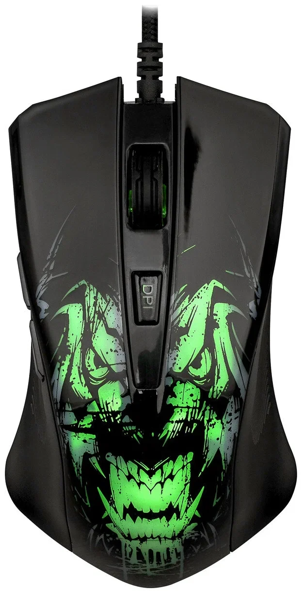 Мышь проводная Qumo Rampage M49 черный, 3200 dpi, USB, кнопки - 6