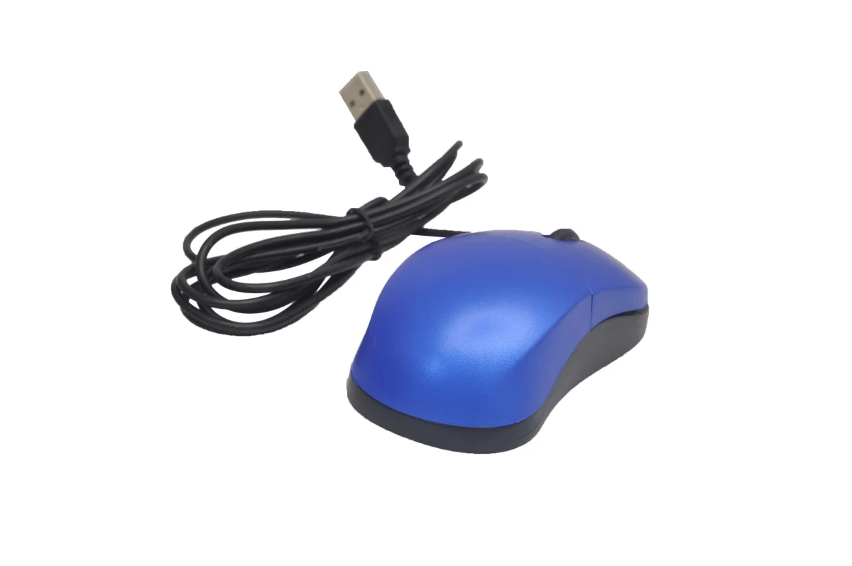 Мышь проводная Qumo Simple Office M92 синий, 1000 dpi, USB, кнопки - 3