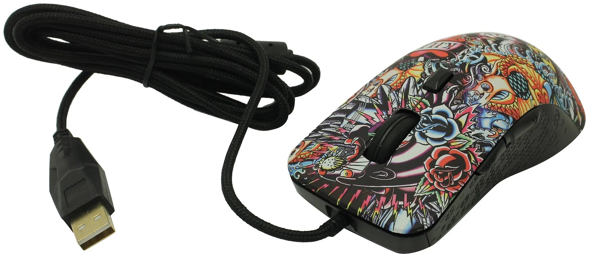 Мышь проводная Qumo Splash M40 черный, 3200 dpi, USB, кнопки - 6